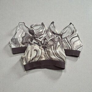 PINK VICTORIAS SECRET Gray Black Racerback Lot of 3 Bras Size XS